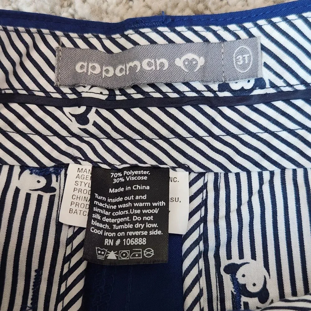 Appaman boys trouser shorts blue size 3T